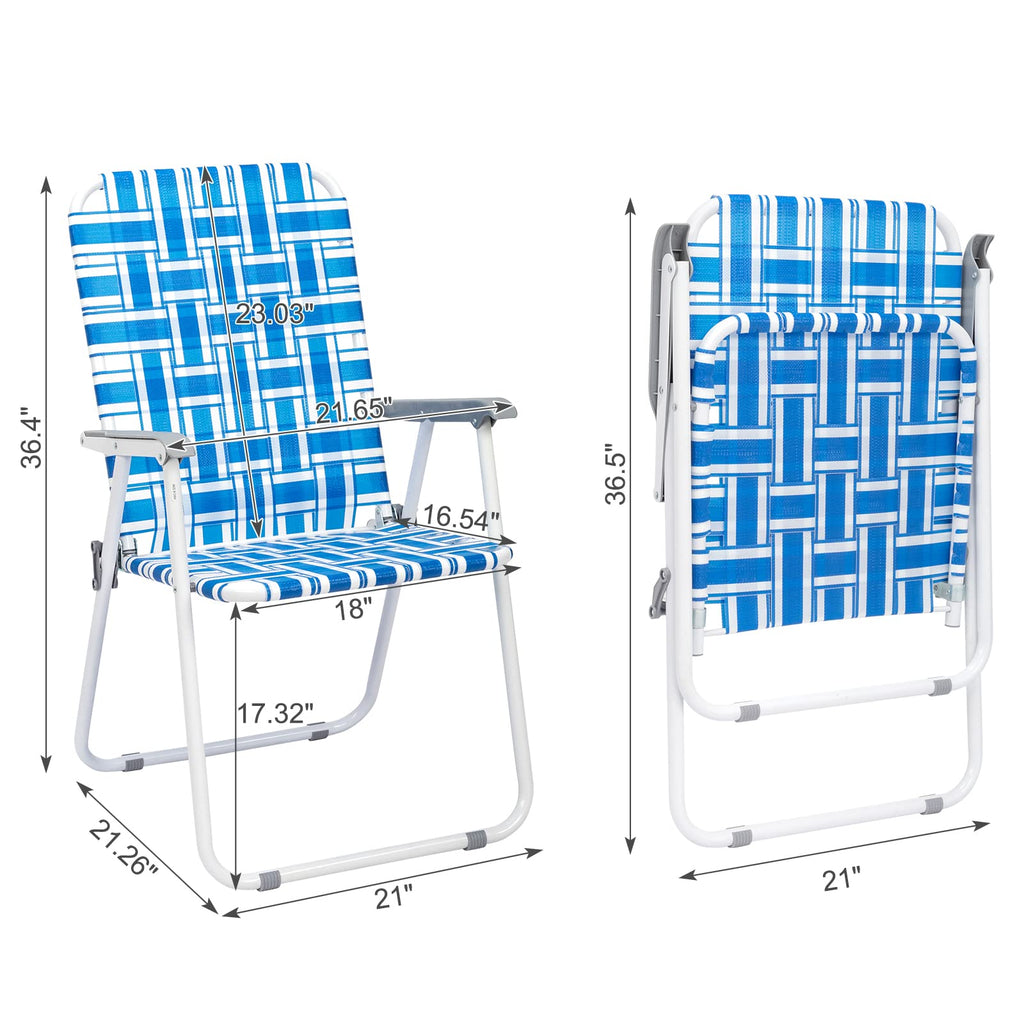 Webbed Folding Chairs Set of 2 S499522