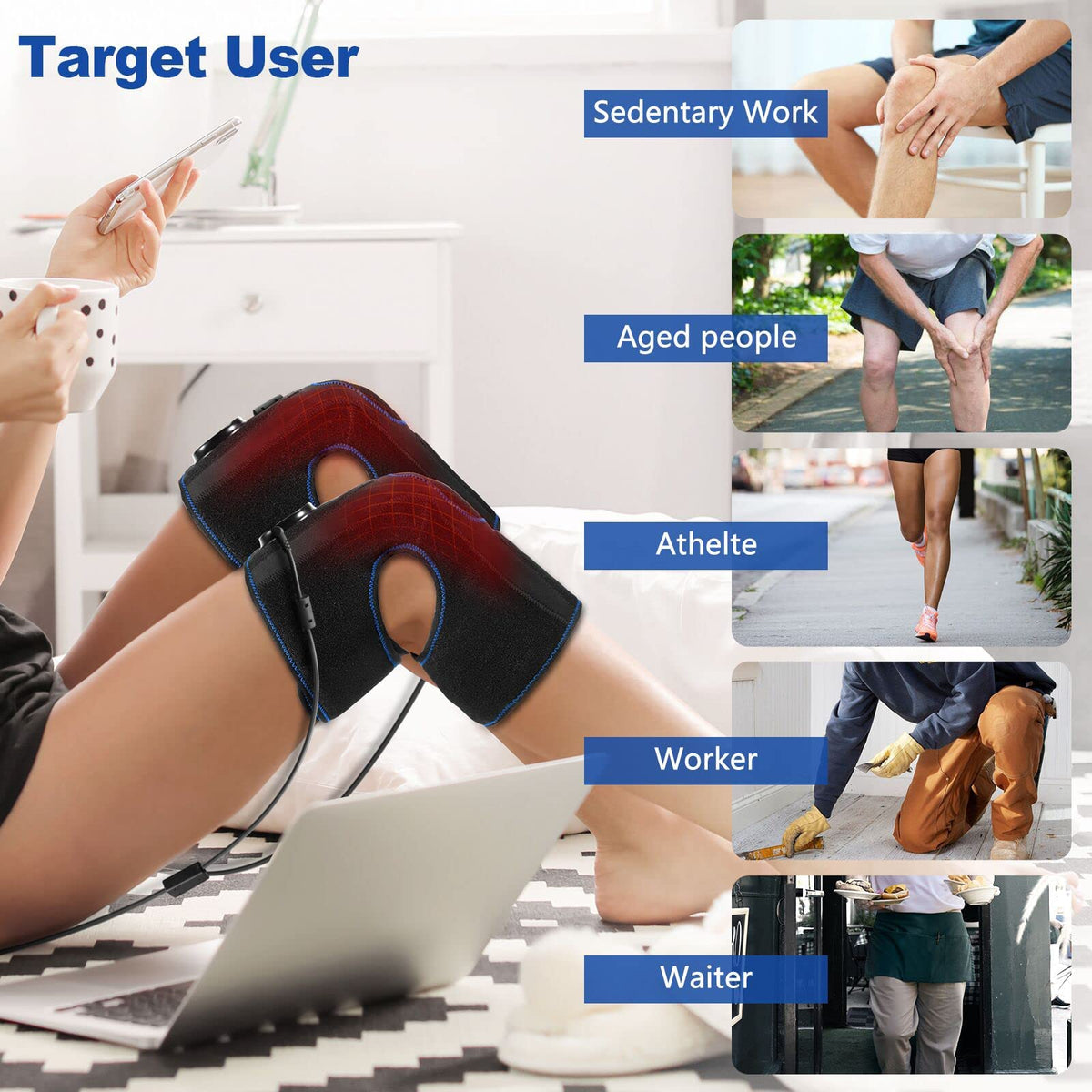 Knee Massager with Heat and Air Compression U875315