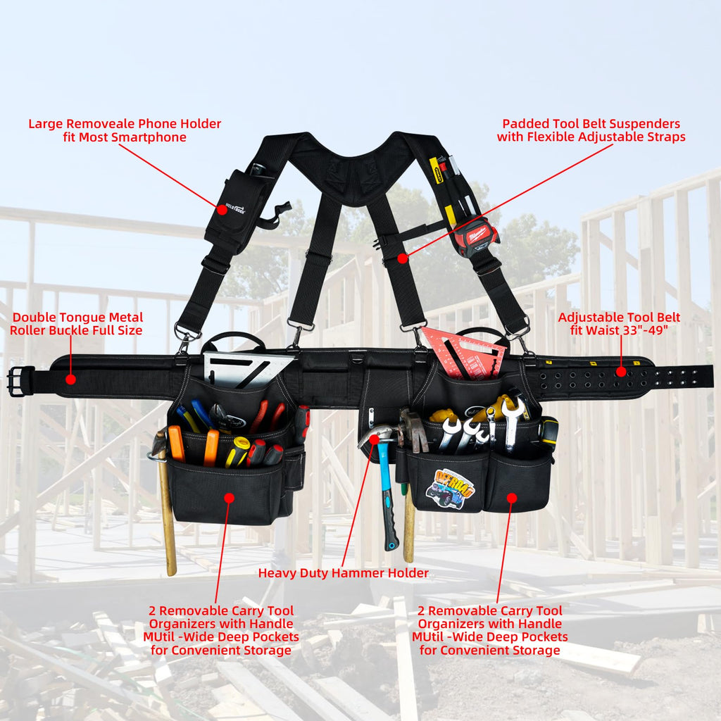 Heavy Duty Tool Belt with Suspenders K593
