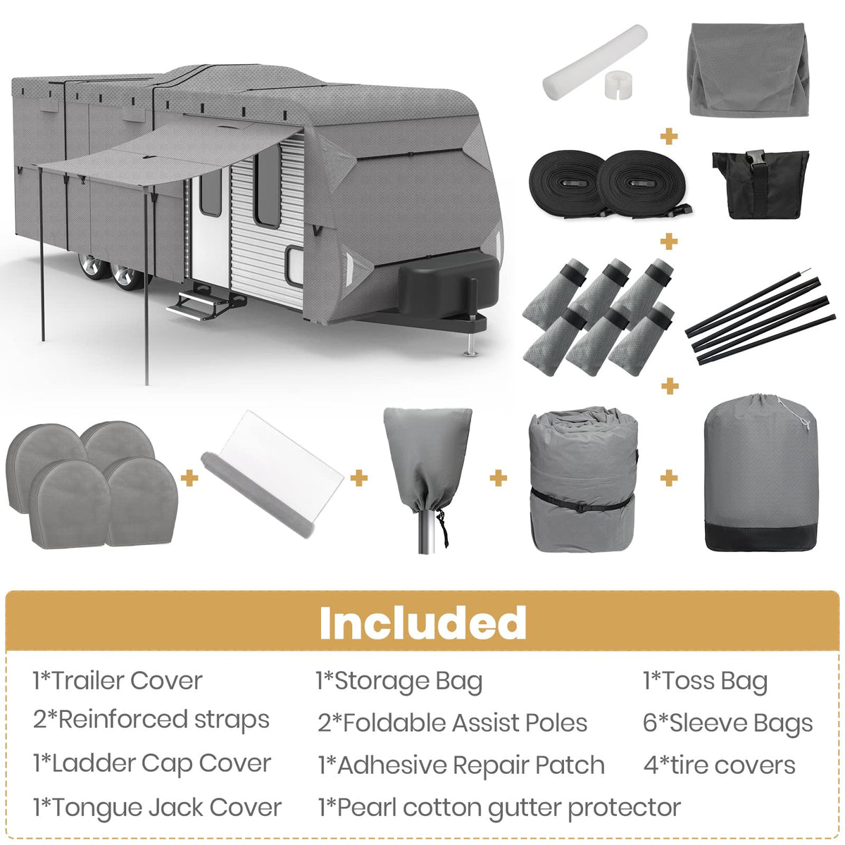 Windproof 27'-30' RV Cover T140