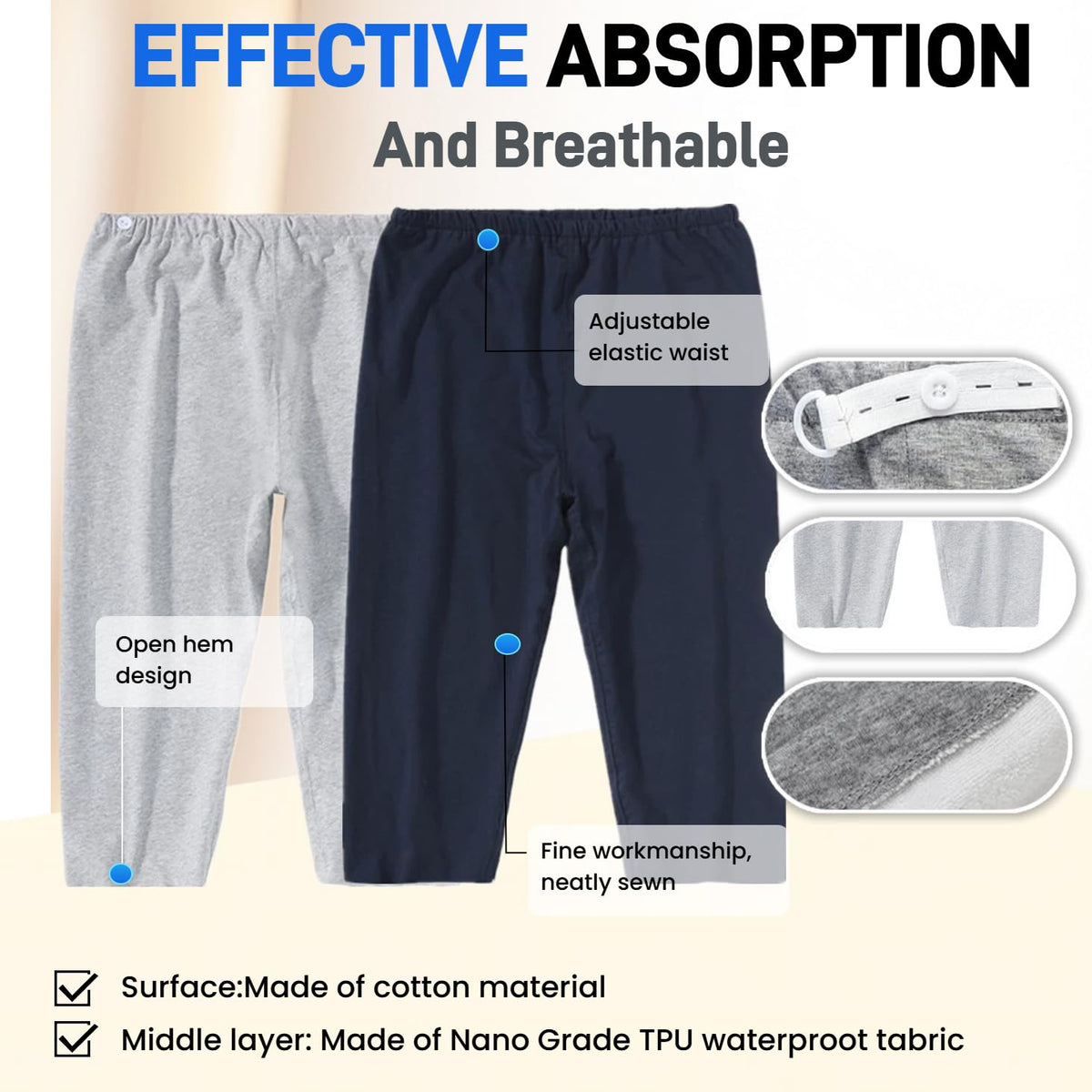 Adjustable Reusable Adult Incontinence Pants X255393