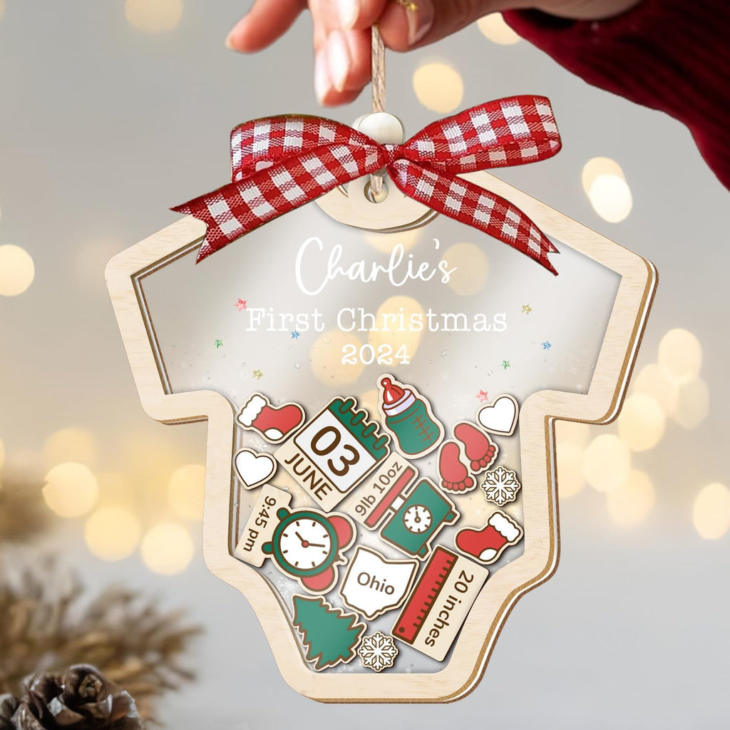 Baby's First Christmas Ornament 2026 Acrylic Wooden 5" B980