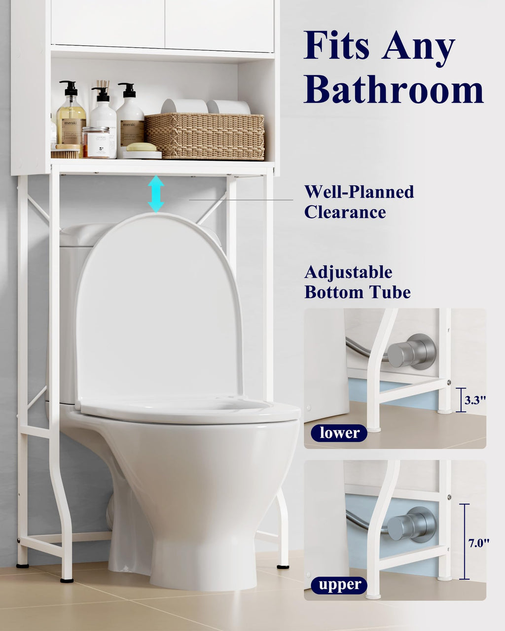 Over Toilet Storage Cabinet with Adjustable Shelf W844285