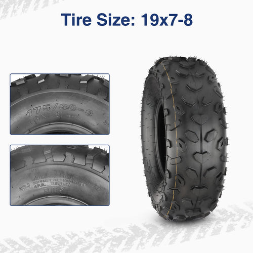 19x7-8 ATV UTV Off-Road Tires Set of 2 W309