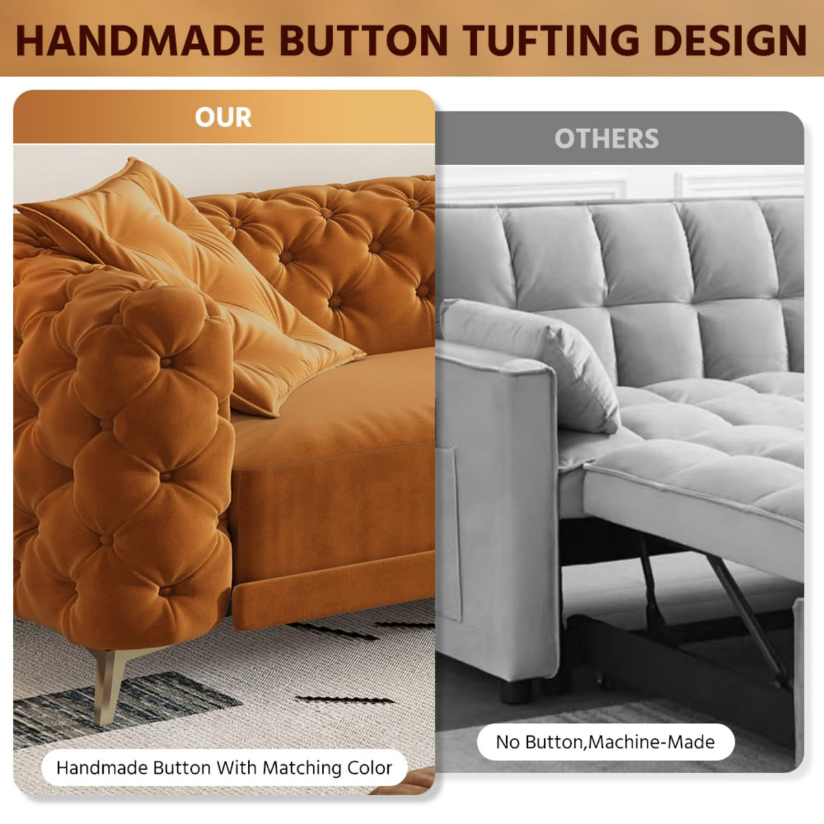 Convertible Sleeper Sofa with Ottoman G72208