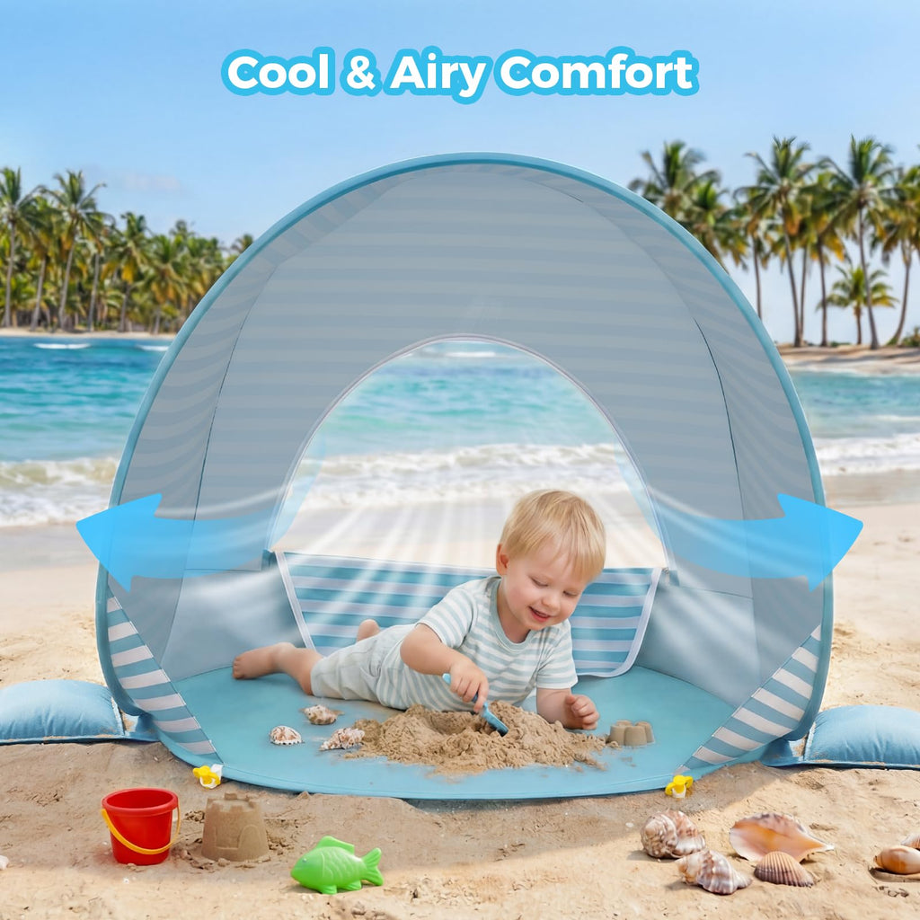 Pop Up Baby Beach Tent with UPF50+ UV Protection N47772
