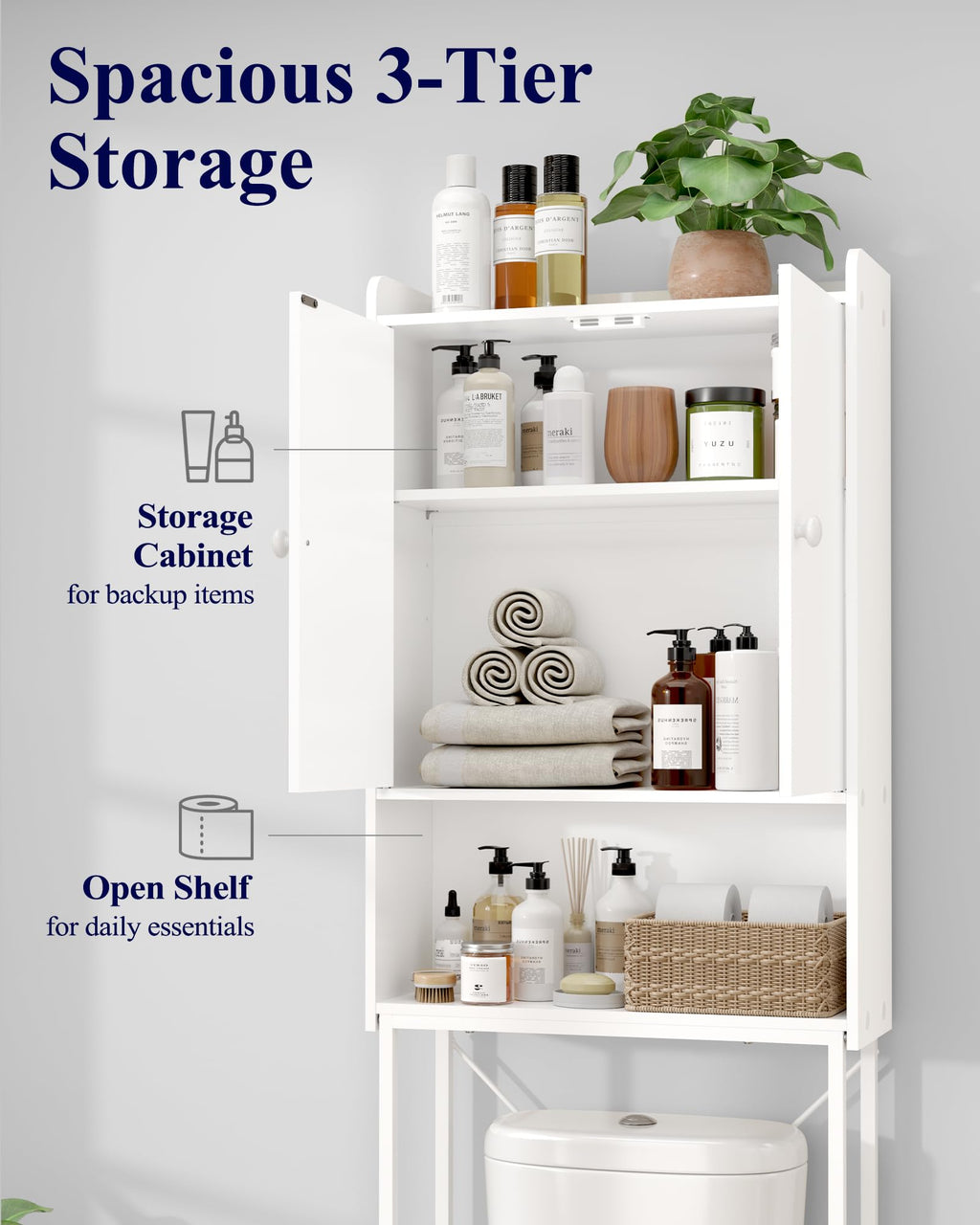 Over Toilet Storage Cabinet with Adjustable Shelf W844285