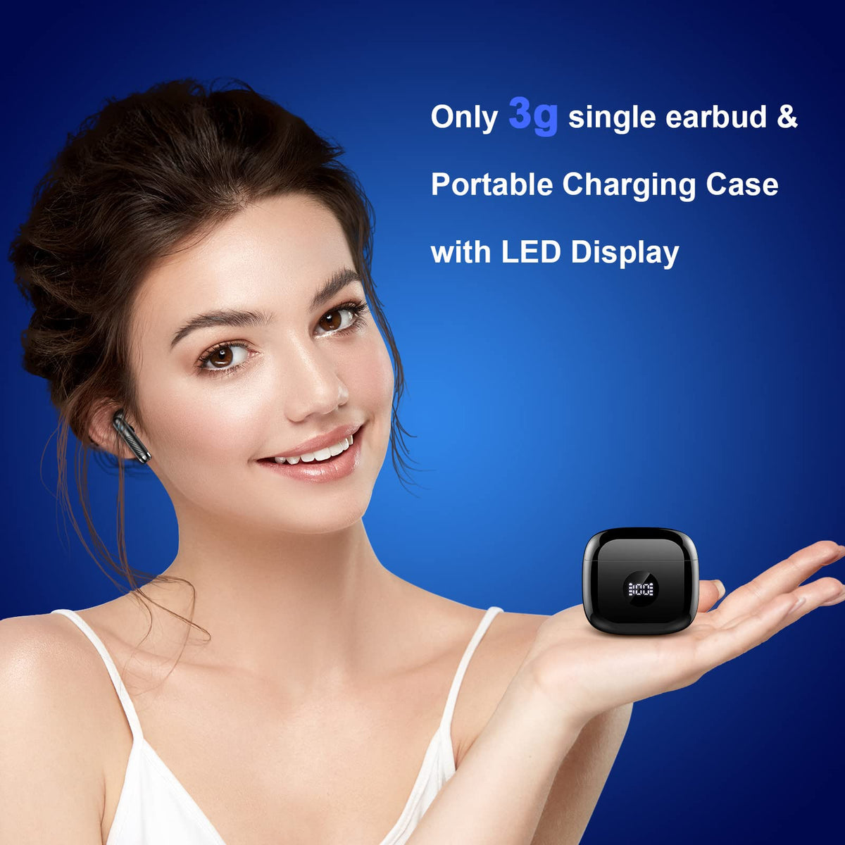 Black and Purple Wireless Earbuds V1640