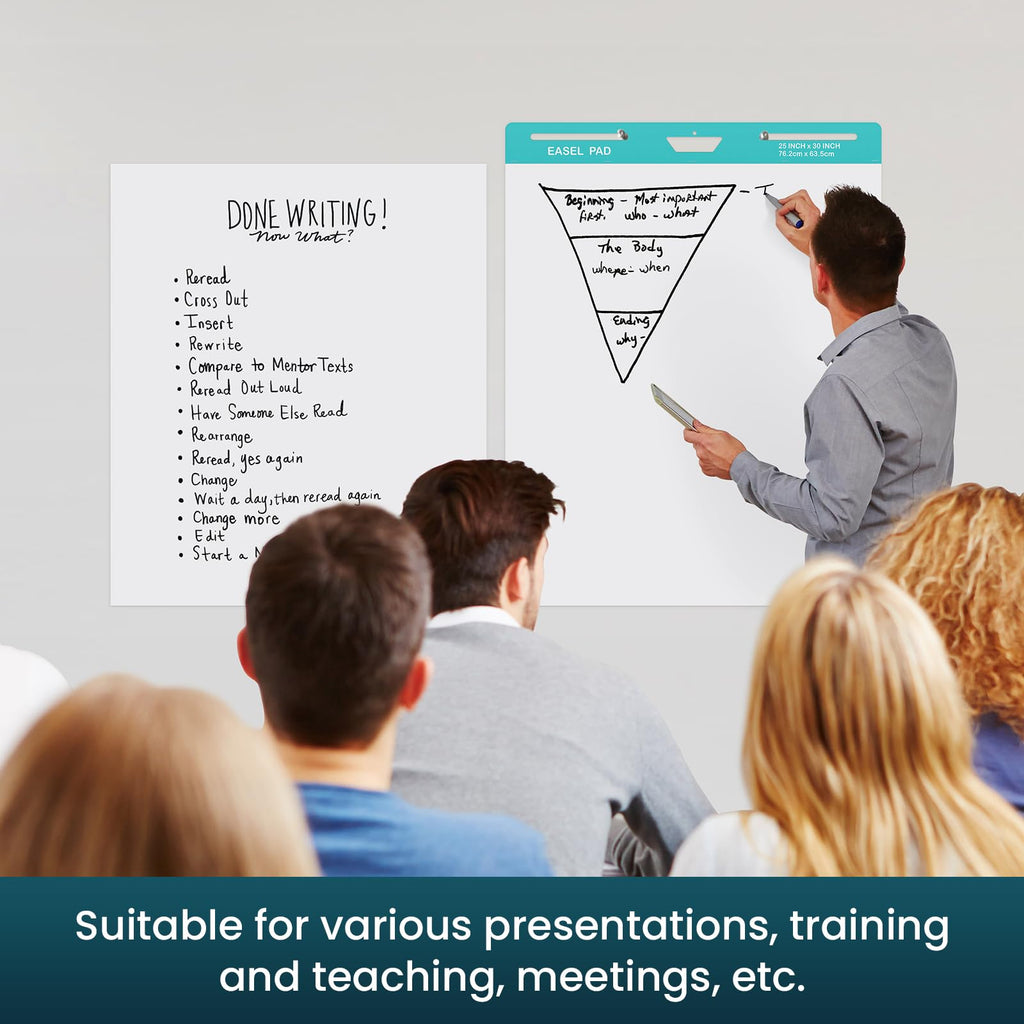 25x30 Inch Self-Adhesive Flip Chart Paper 10 Pack H169