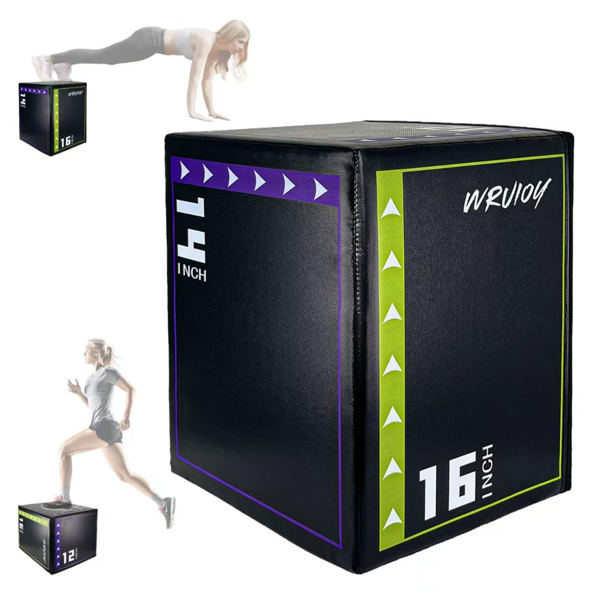 3-in-1 Non Slip Foam Plyometric Jump Box Y877