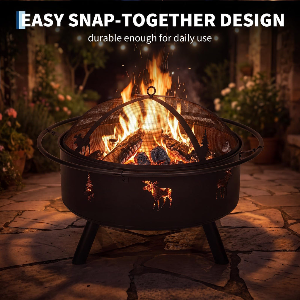 32" Round Wood Burning Fire Pit O592203