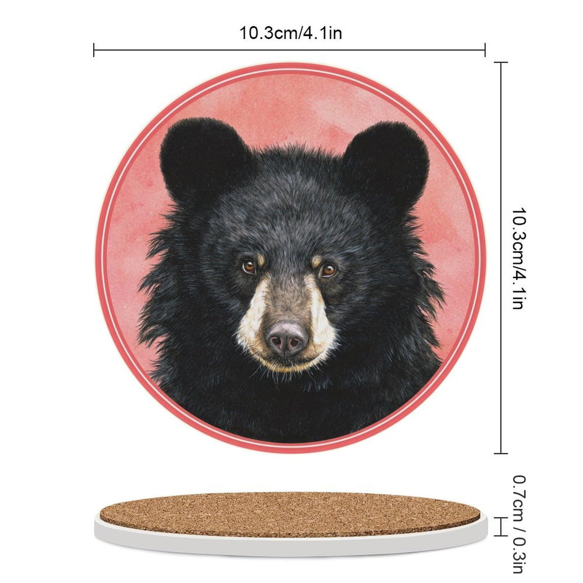 Black Bear Coasters Set of 4 G747
