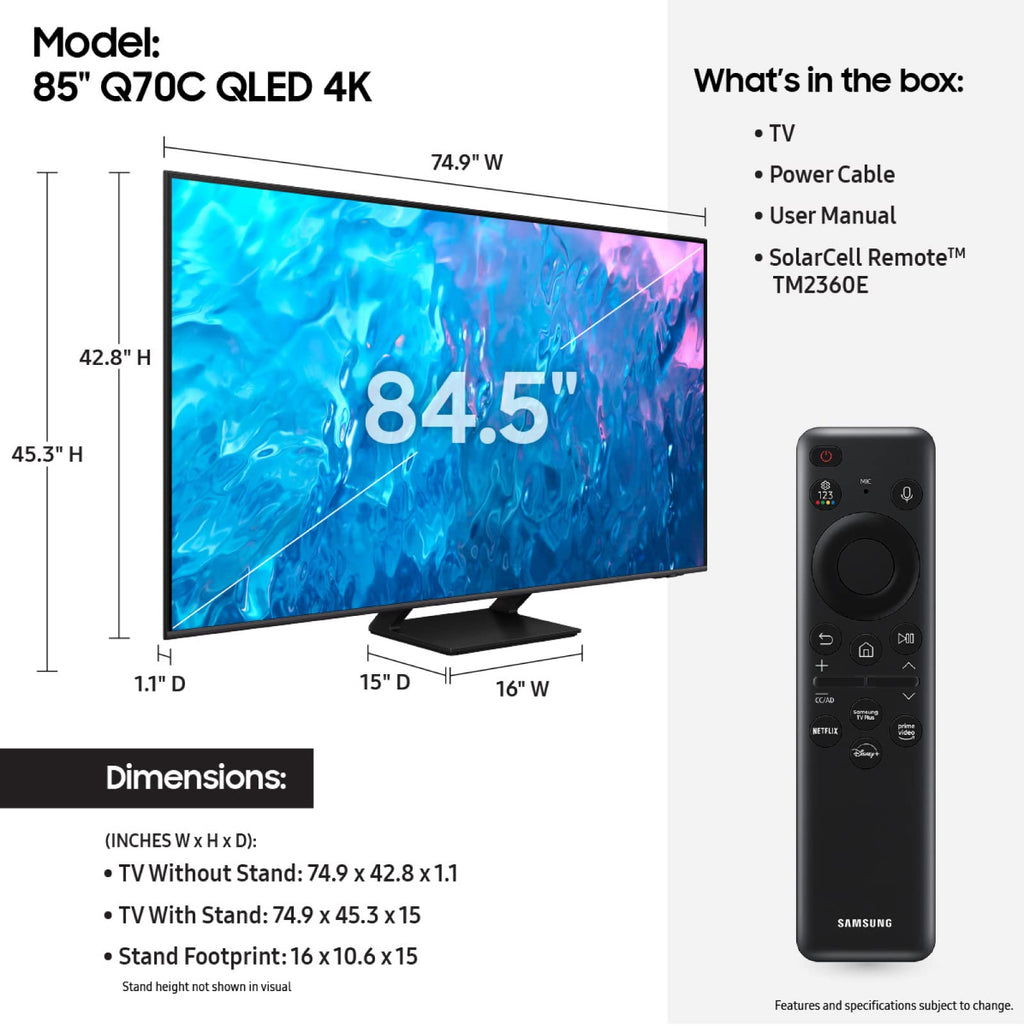85-Inch QLED 4K Smart TV D23839