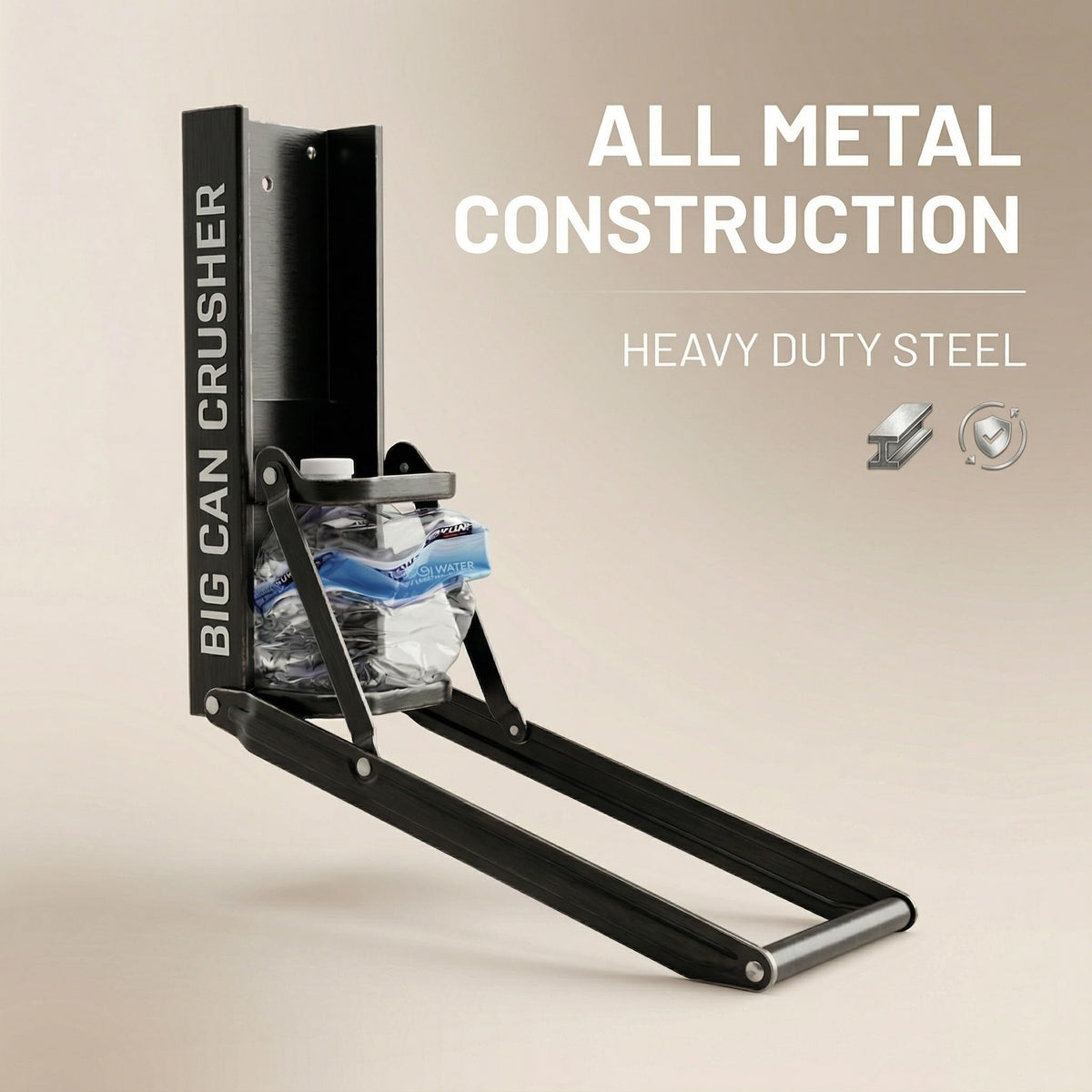 Heavy Duty Metal Can Crusher Bottle Crusher, Wall Mounted, Black T8616