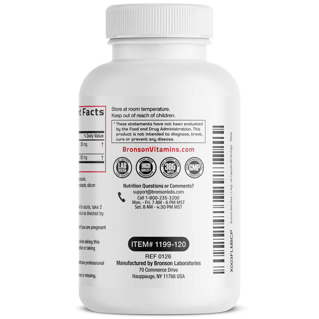 Beet Root L-Arginine 120 Capsules R759