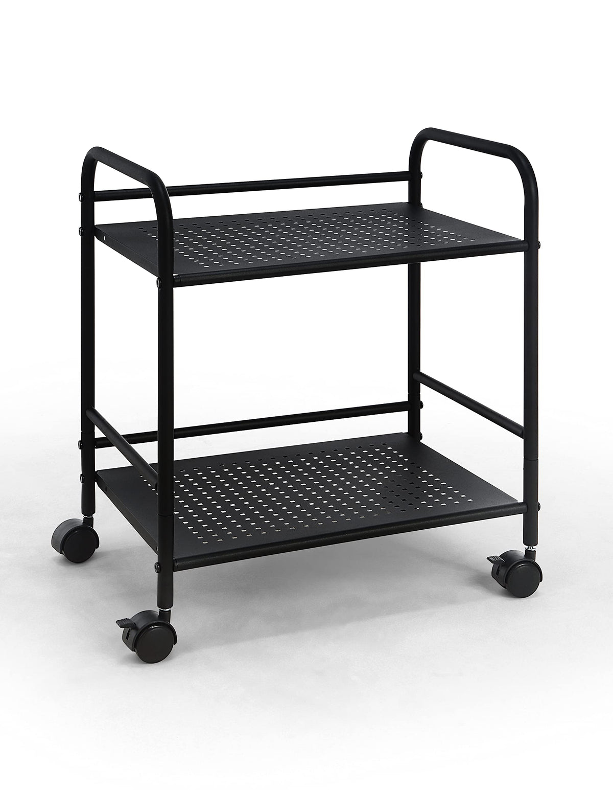 2-Tier Metal Rolling Utility Cart A33498