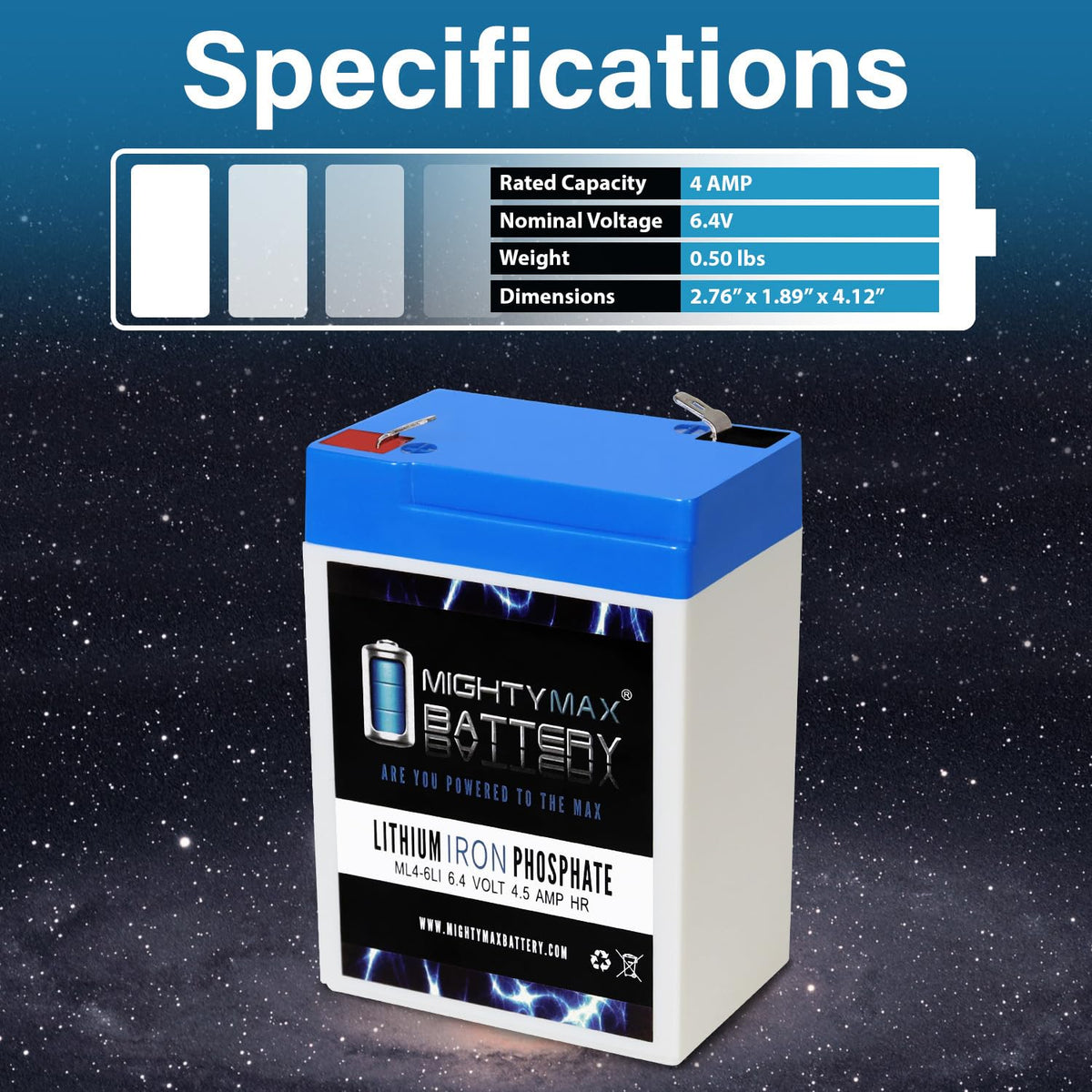 6V 4.5AH Lithium Replacement Battery Q830