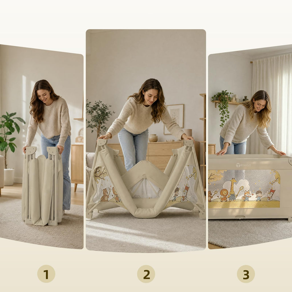 50"x50" Foldable Baby Playpen with Mat X426