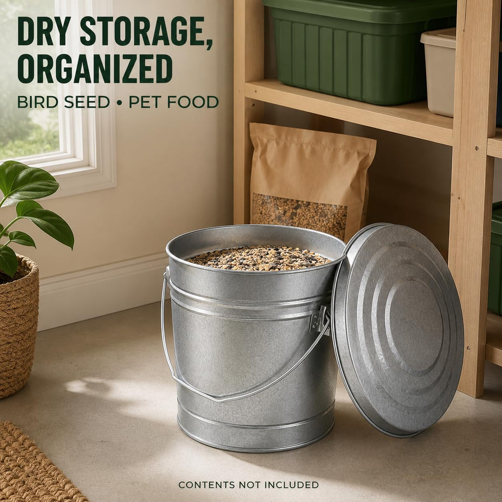 6 Gallon Galvanized Storage Can with Locking Lid I664719