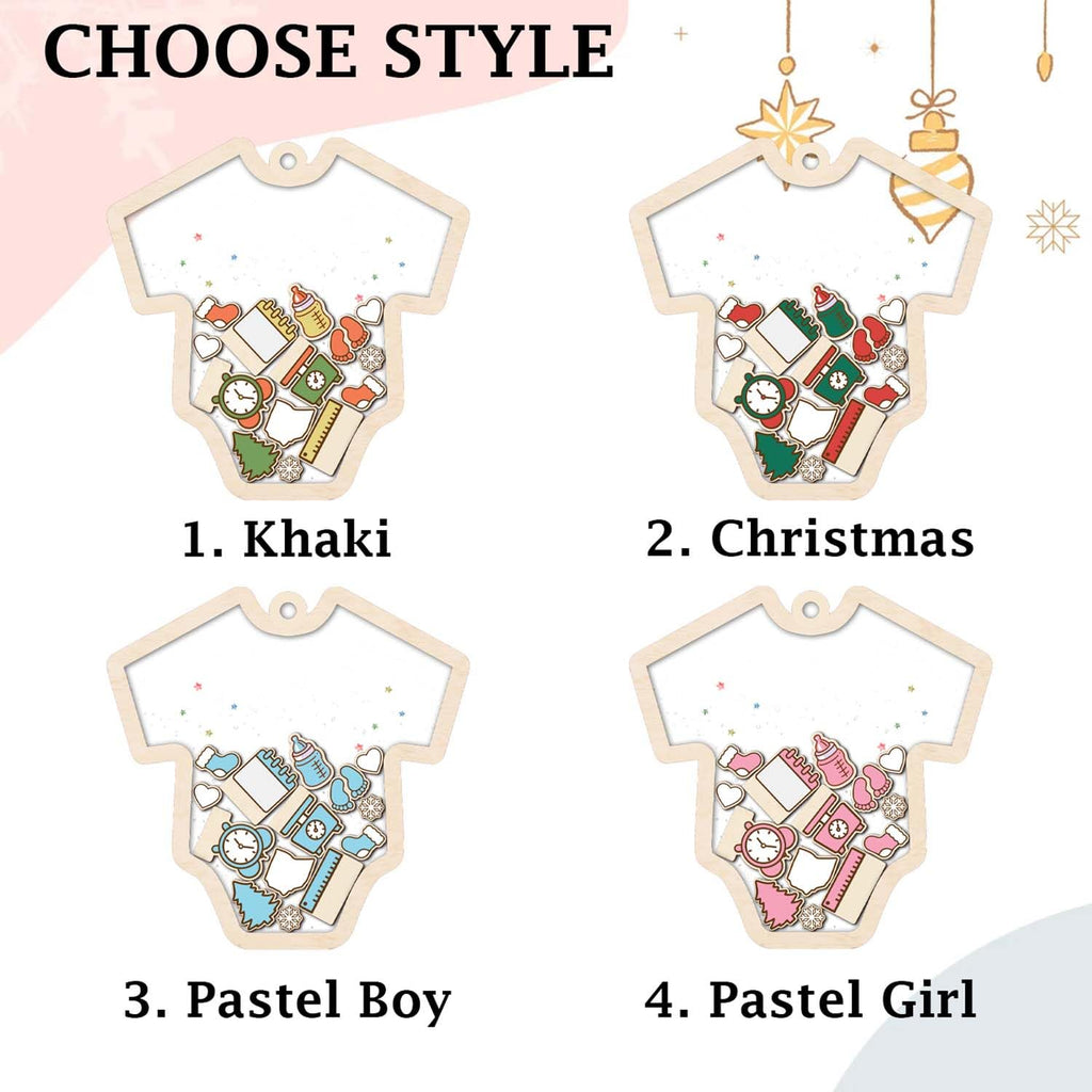 Baby's First Christmas Ornament 2026 Acrylic Wooden 5" B980