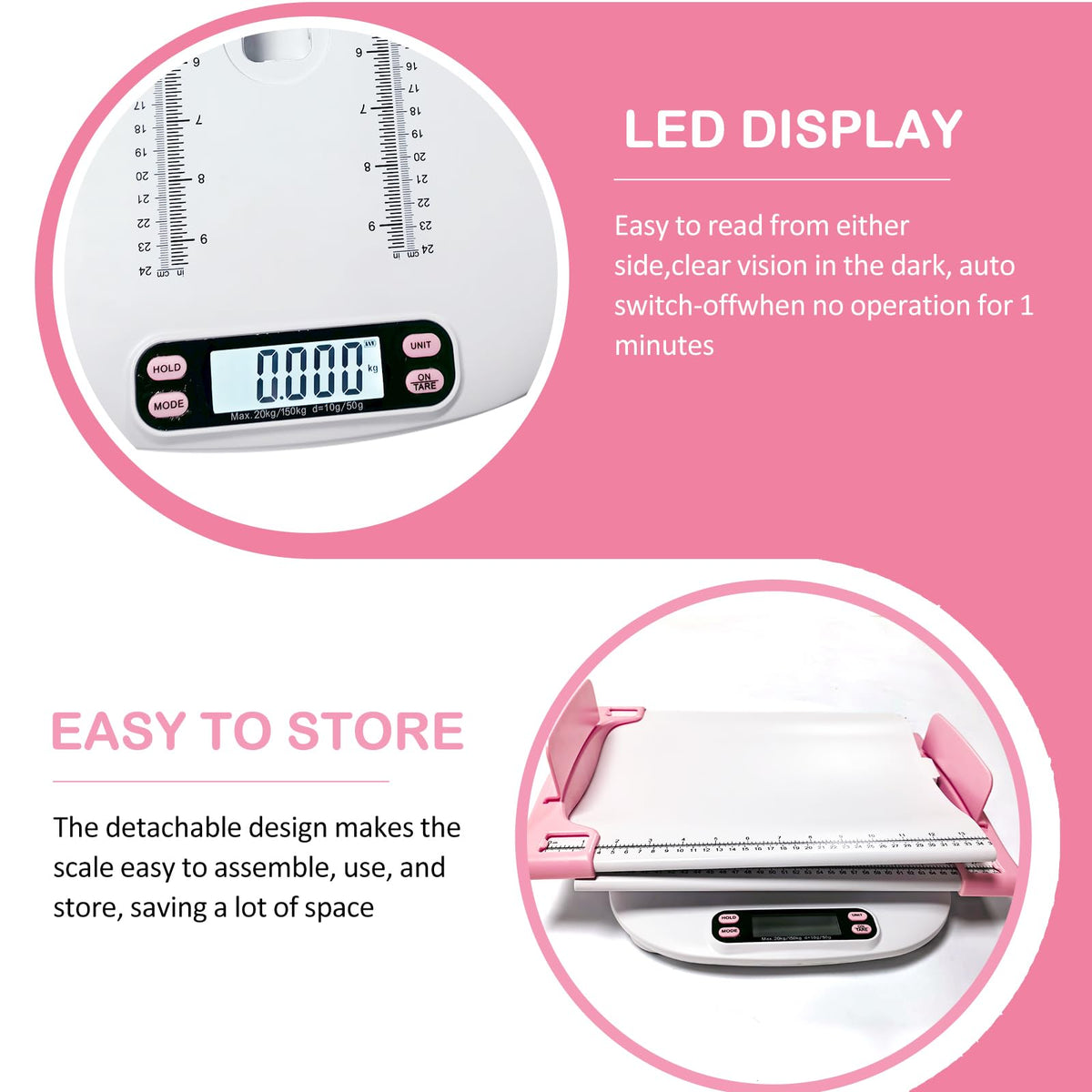 Portable Digital Pet Scale with Height Markings V931
