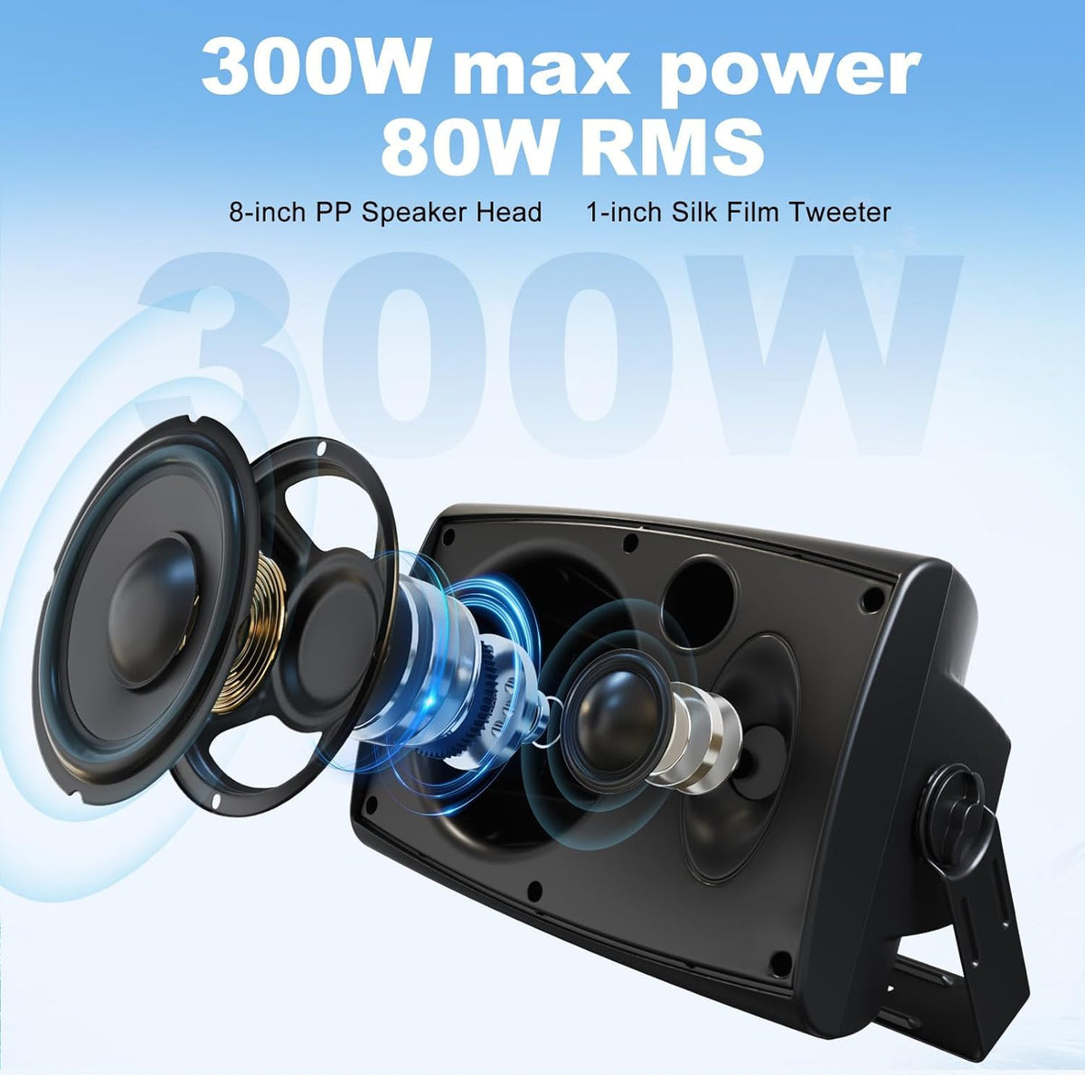 8 Inch 600W Passive Waterproof Wired Outdoor Speakers Z2110