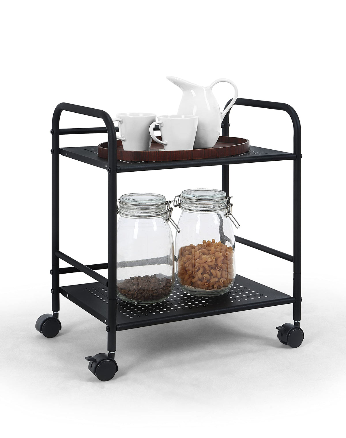 2-Tier Metal Rolling Utility Cart A33498