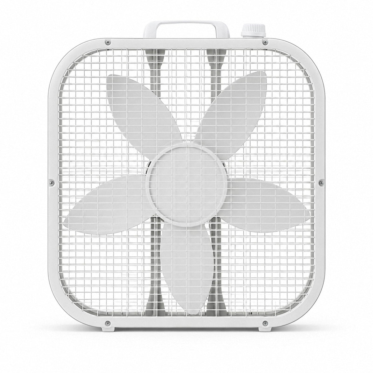 20 Inch Portable Box Fan with 3 Speeds, White D4664