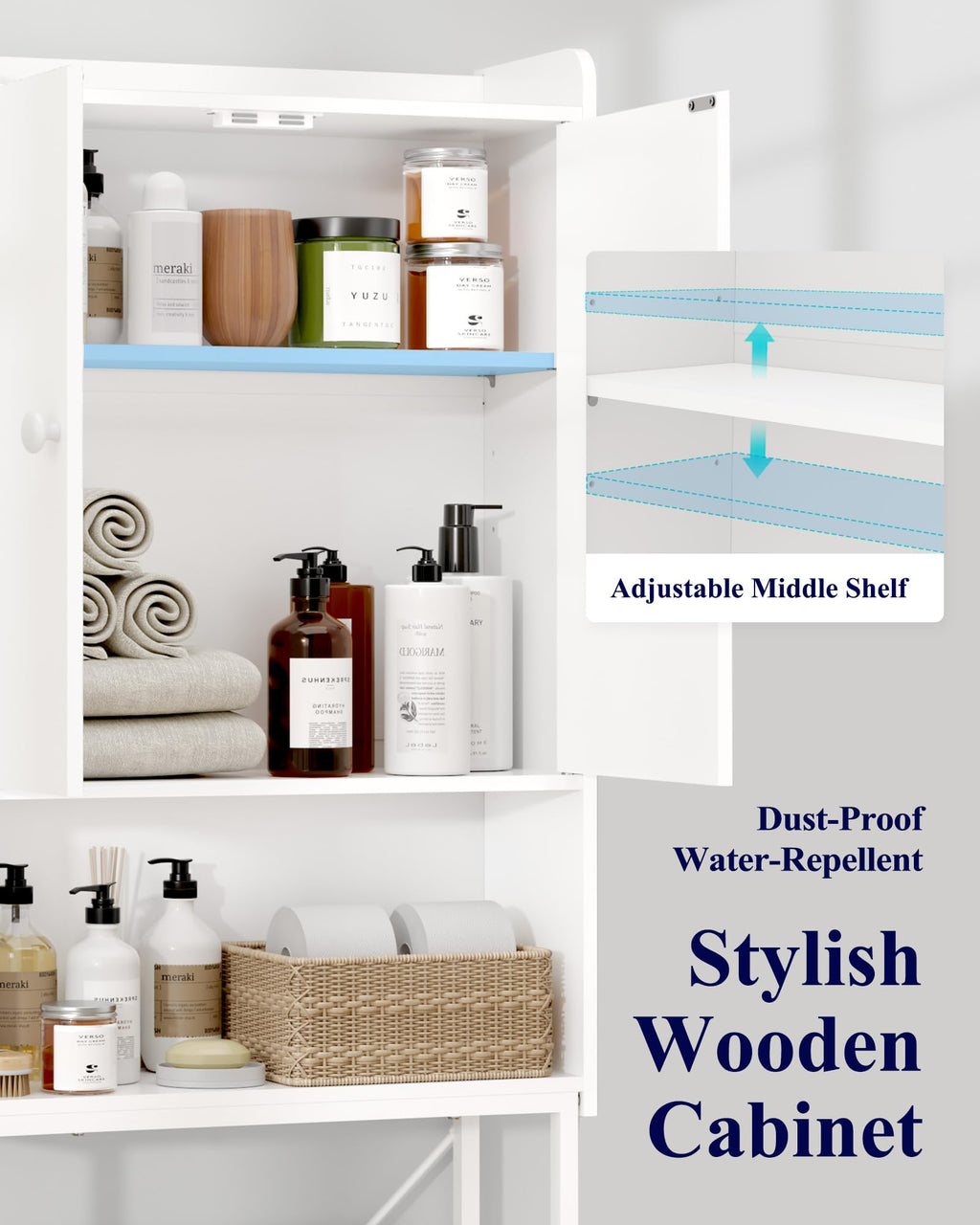Over Toilet Storage Cabinet with Adjustable Shelf W844285