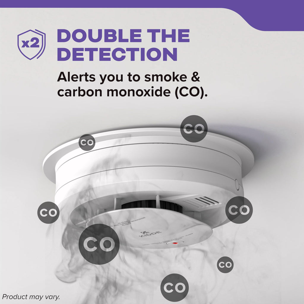 Hardwired Smoke & Carbon Monoxide Detector, 10-Year Battery Backup, 4 Pack R478