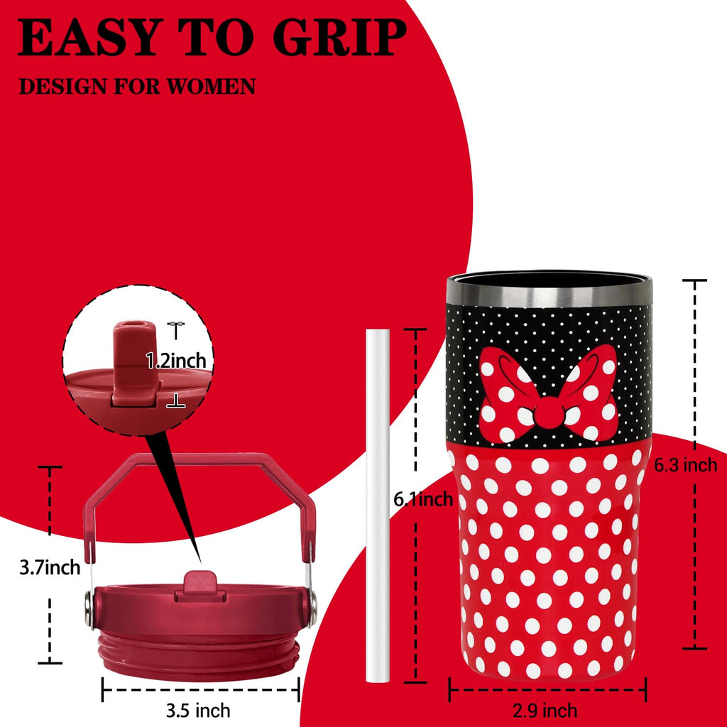 Cartoon Mouse 20 Oz Tumbler with Lid & Flip Straw Y398870