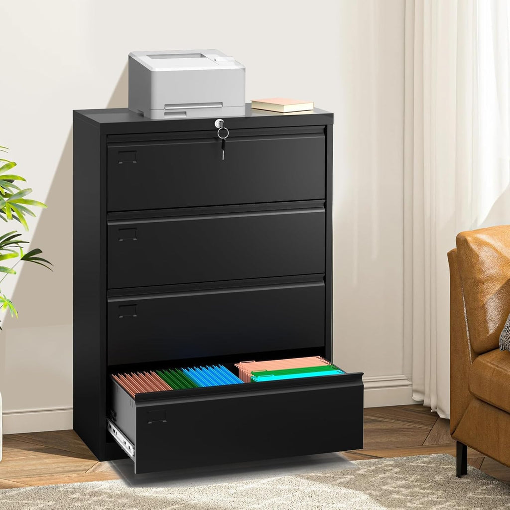 4 Drawer Metal File Cabinet with Lock J7247