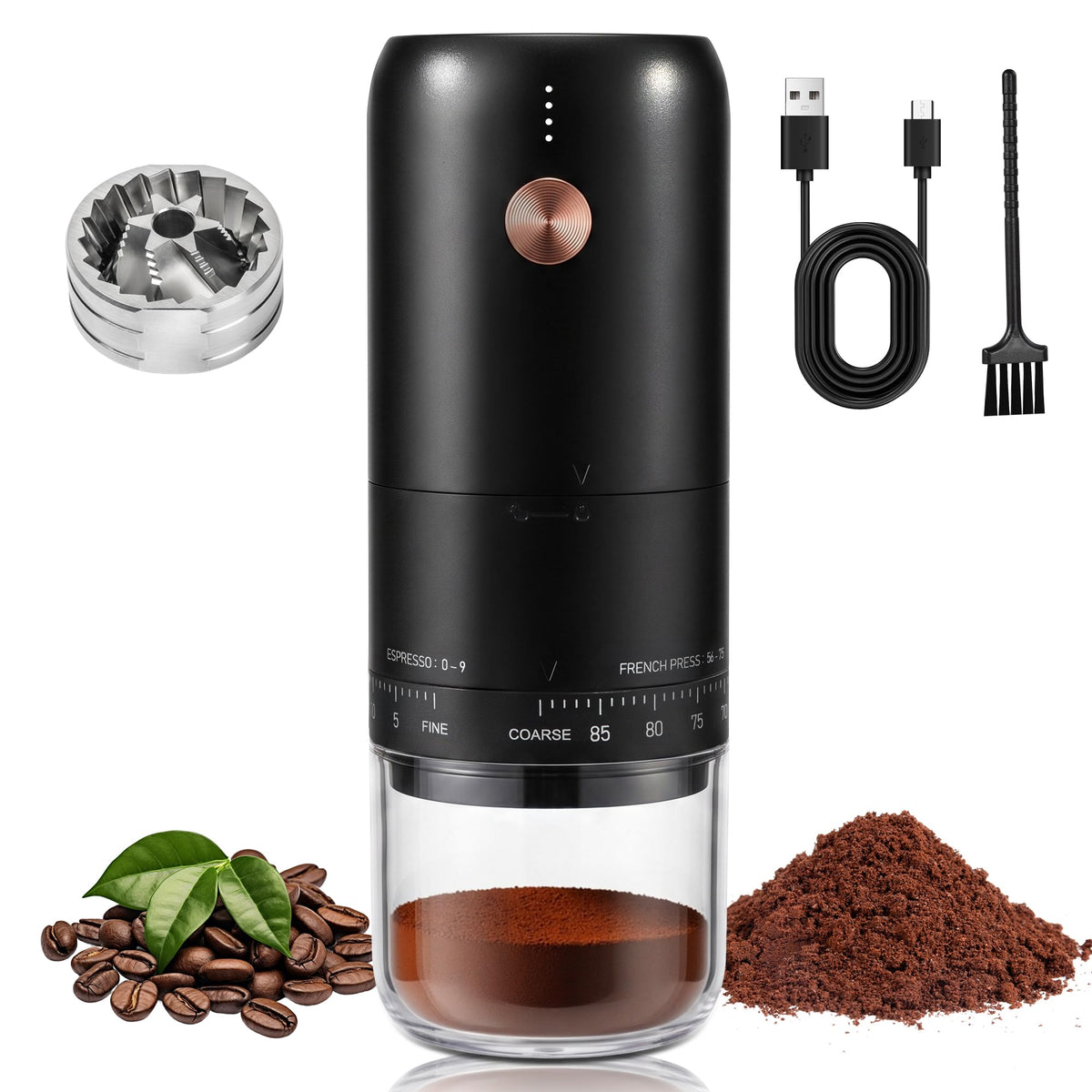 Portable Electric Burr Coffee Grinder G80956