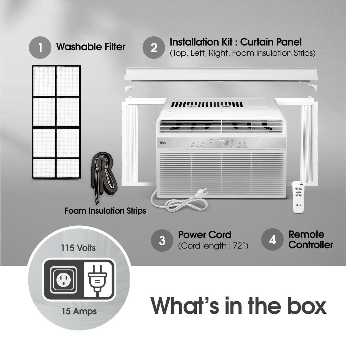 5000 BTU White Window Air Conditioner with Remote J669