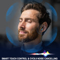 Black and Purple Wireless Earbuds V1640