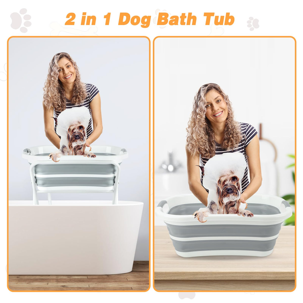 Portable Collapsible Dog Bathtub H4817