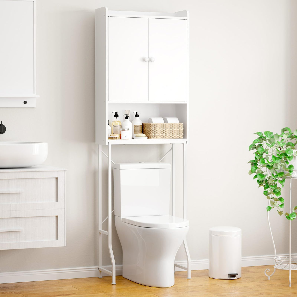 Over Toilet Storage Cabinet with Adjustable Shelf W844285