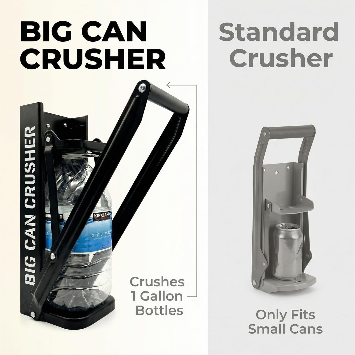 Heavy Duty Metal Can Crusher Bottle Crusher, Wall Mounted, Black T8616