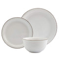 White 12 Piece Stoneware Dinnerware Set I904229