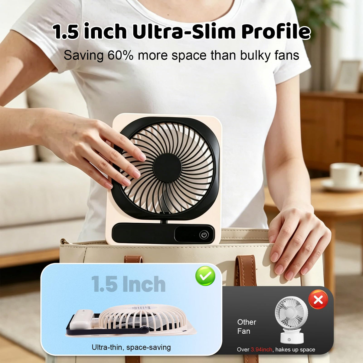 Portable Battery Operated USB Rechargeable Mini Personal Fan X443732