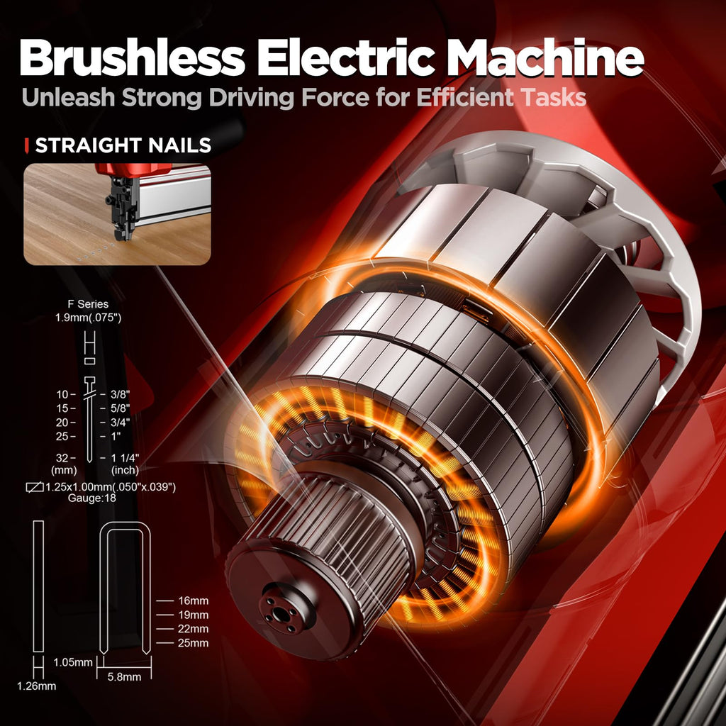 21V Brushless Cordless Pin Nailer Kit 2.0 Ah T8933