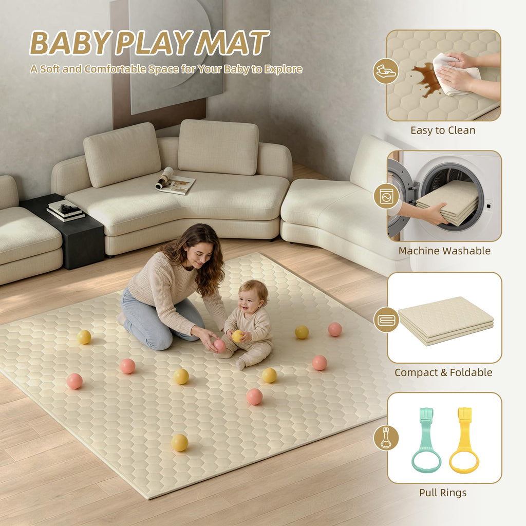 50"x50" Foldable Baby Playpen with Mat X426