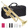 Bb Trumpet with Case Mouthpiece Gloves Cleaning Kit and Polish Cloth U379850