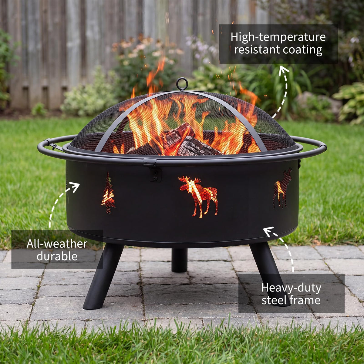 32" Round Wood Burning Fire Pit O592203