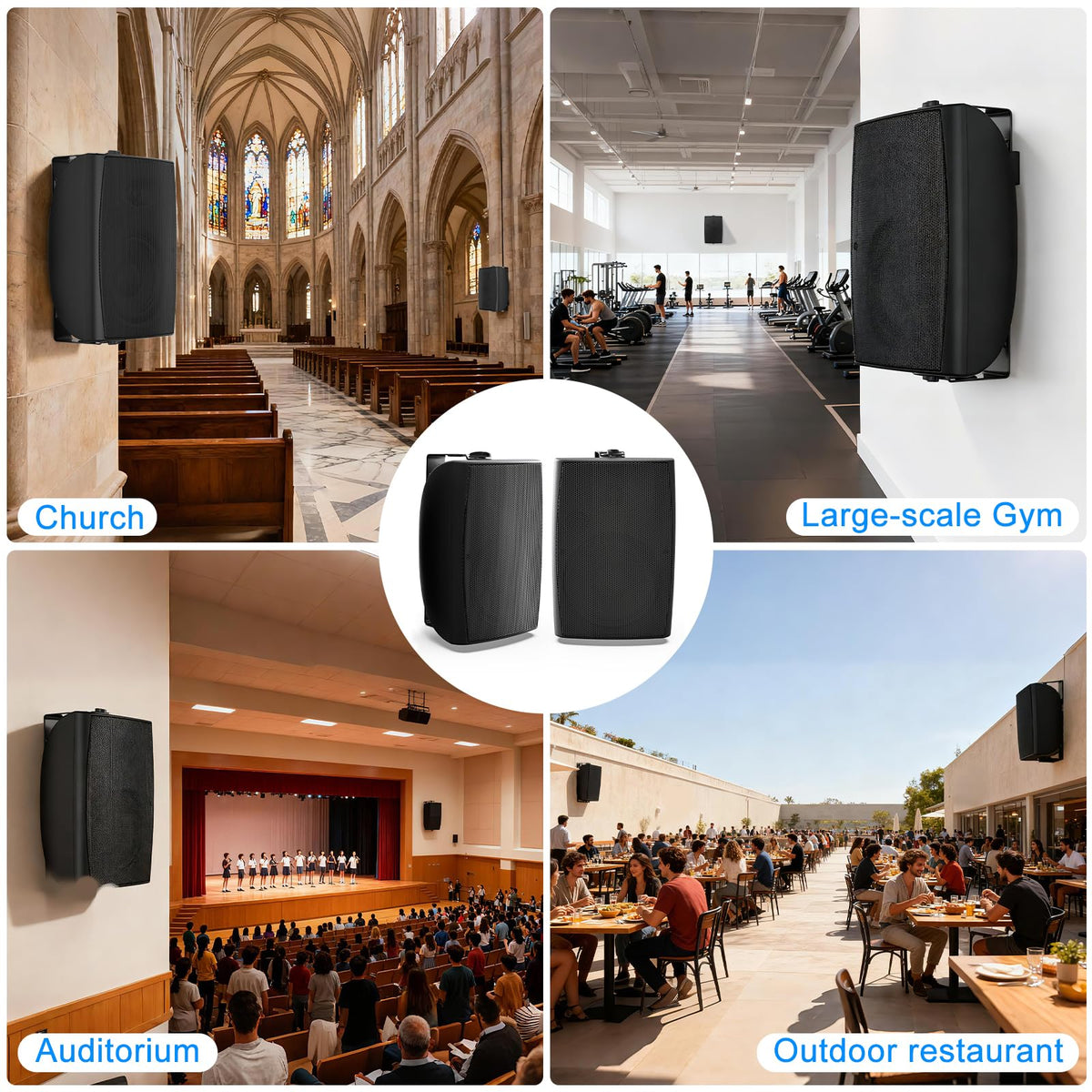 8 Inch 600W Passive Waterproof Wired Outdoor Speakers Z2110