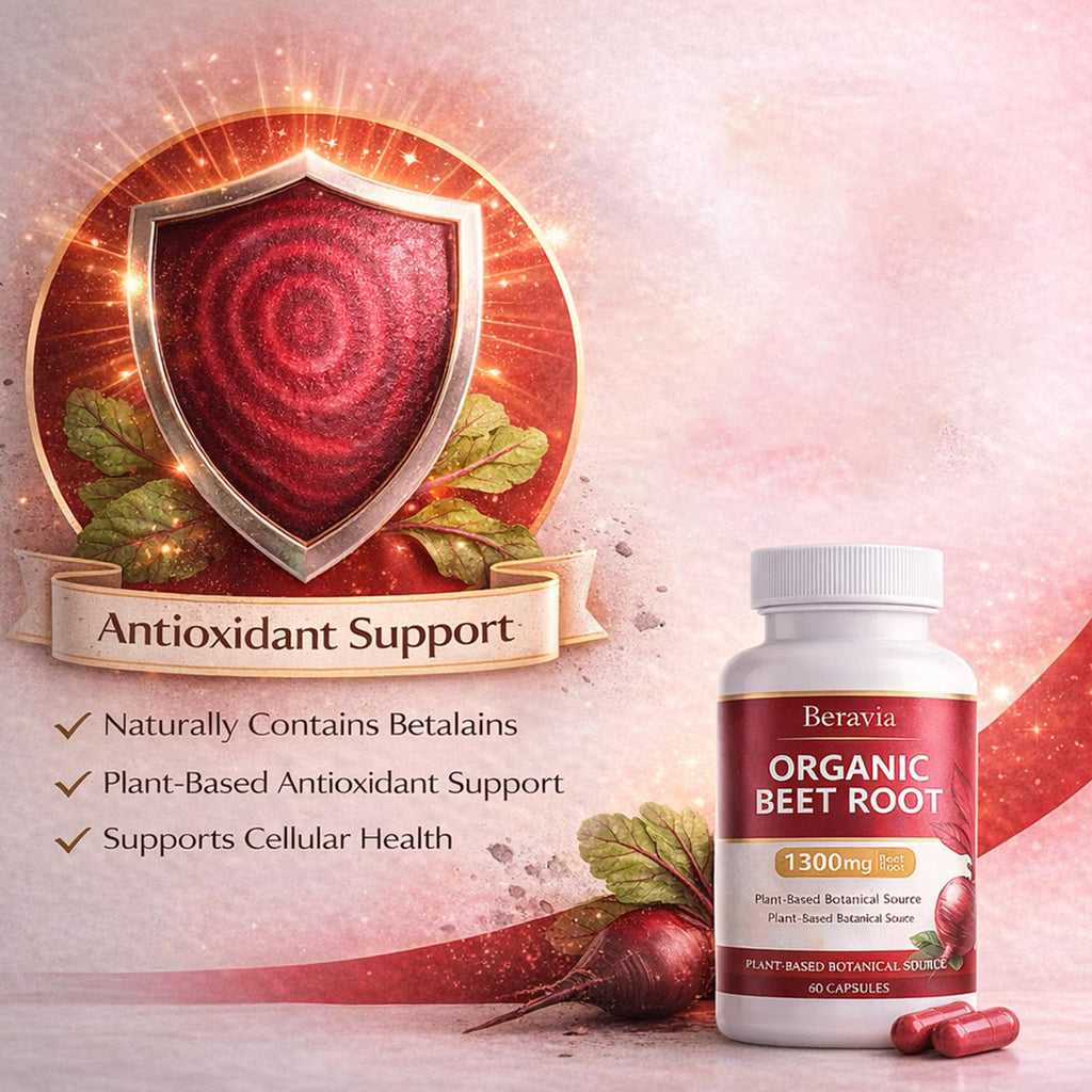 Organic Beet Root Capsules 1300 mg 60 Capsules A9848