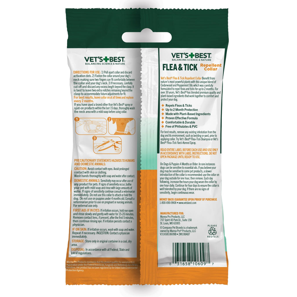 Plant-Based Flea & Tick Prevention Collar for Dogs C9978