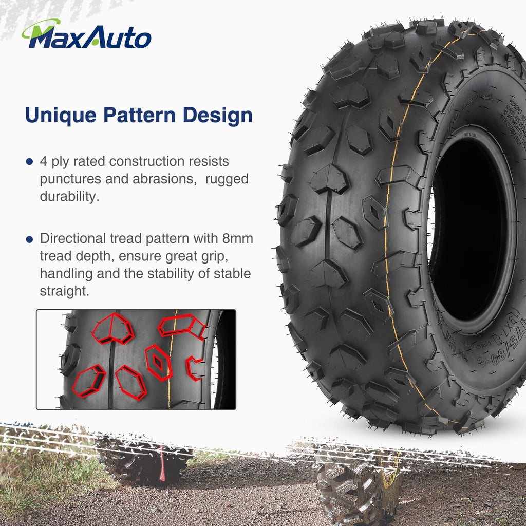 19x7-8 ATV UTV Off-Road Tires Set of 2 W309