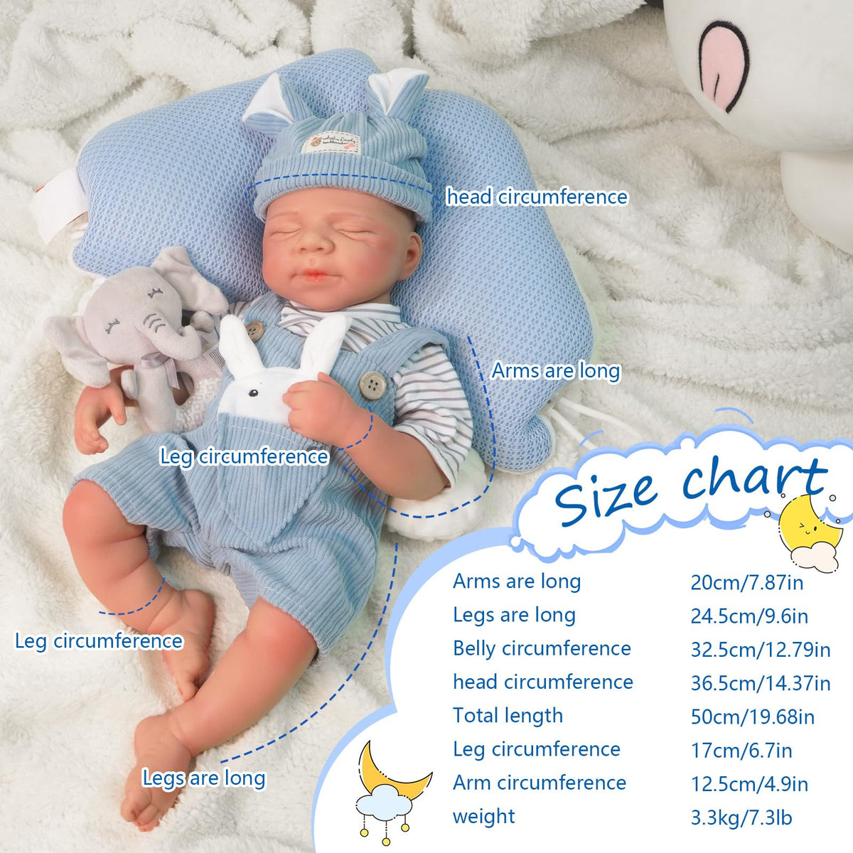 20 Inch Full Silicone Baby Doll K842335