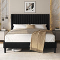 Black Queen Bed Frame with Headboard H56832